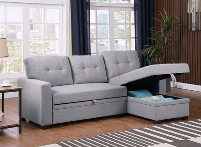 Upholstered Pull Out Sectional Sofa With Chaise Urban Retreats