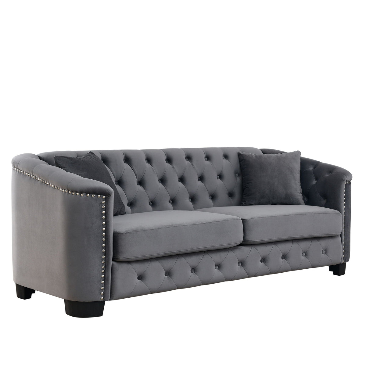 Modern Chesterfield Sofa With Tufted Backrest For Living Room Home Essentials