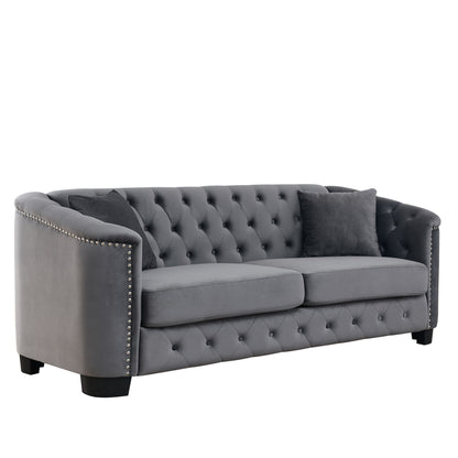 Modern Chesterfield Sofa With Tufted Backrest For Living Room Home Essentials