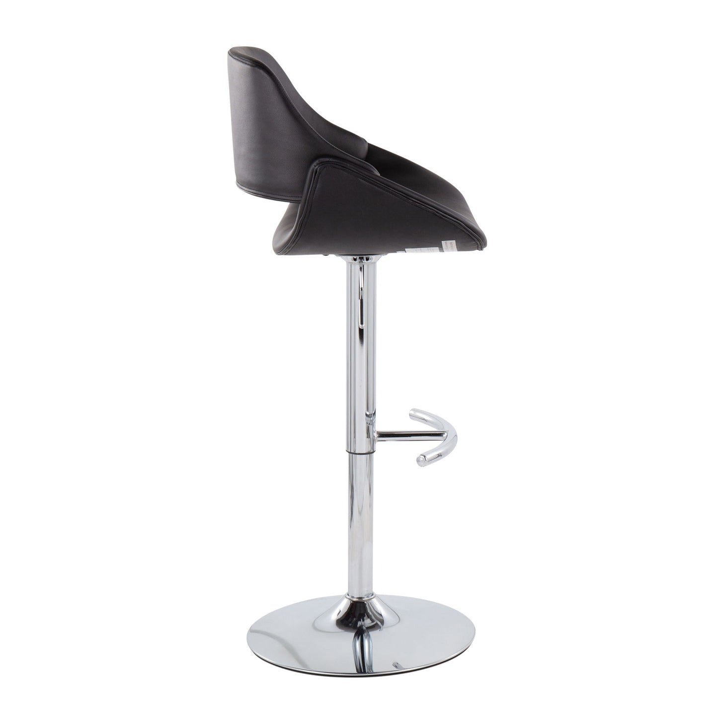 Fabrico - Contemporary Adjustable Bar Stool With Rounded T Footrest (Set of 2) Lumi Source