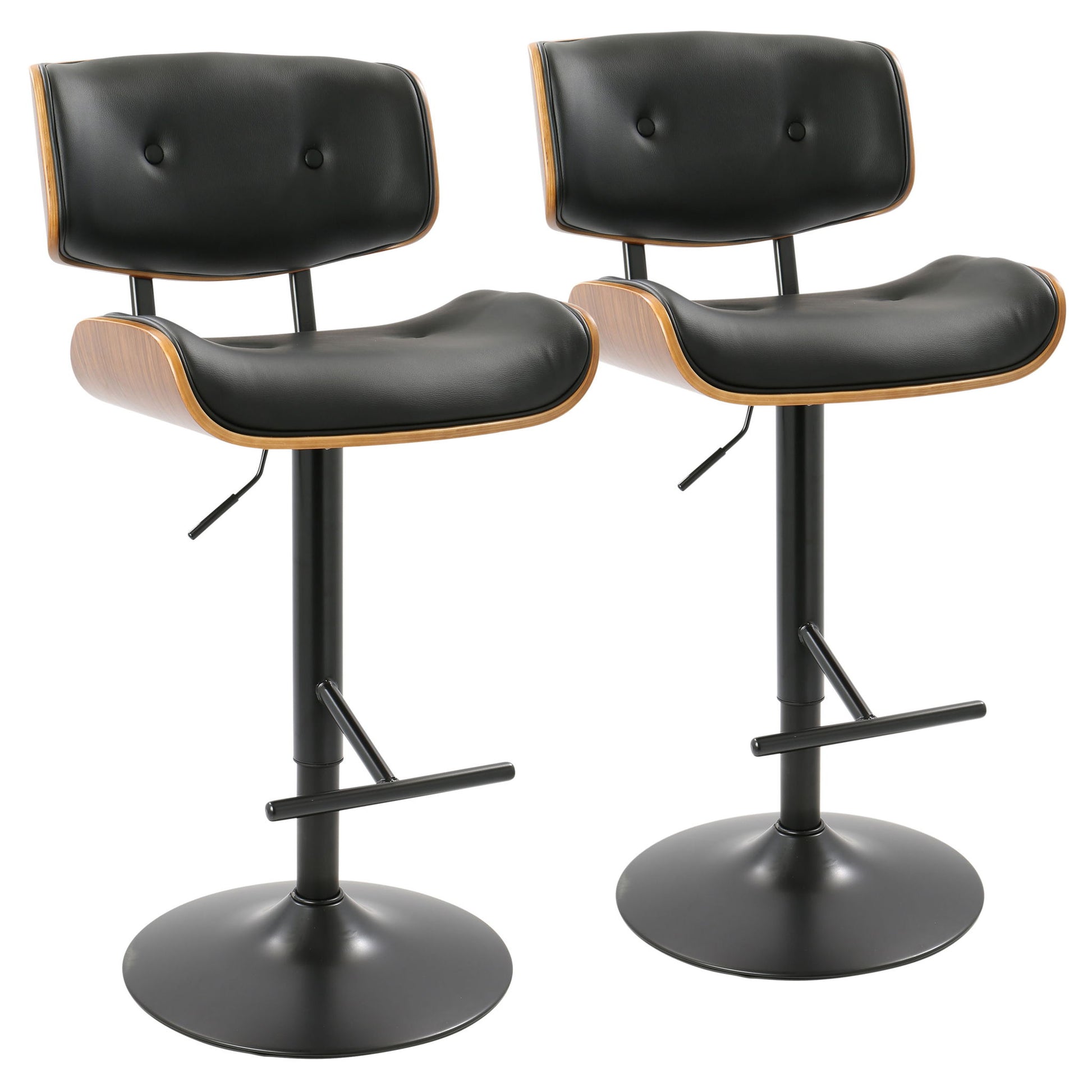 Lombardi - Mid Century Modern Adjustable Barstool Lumi Source