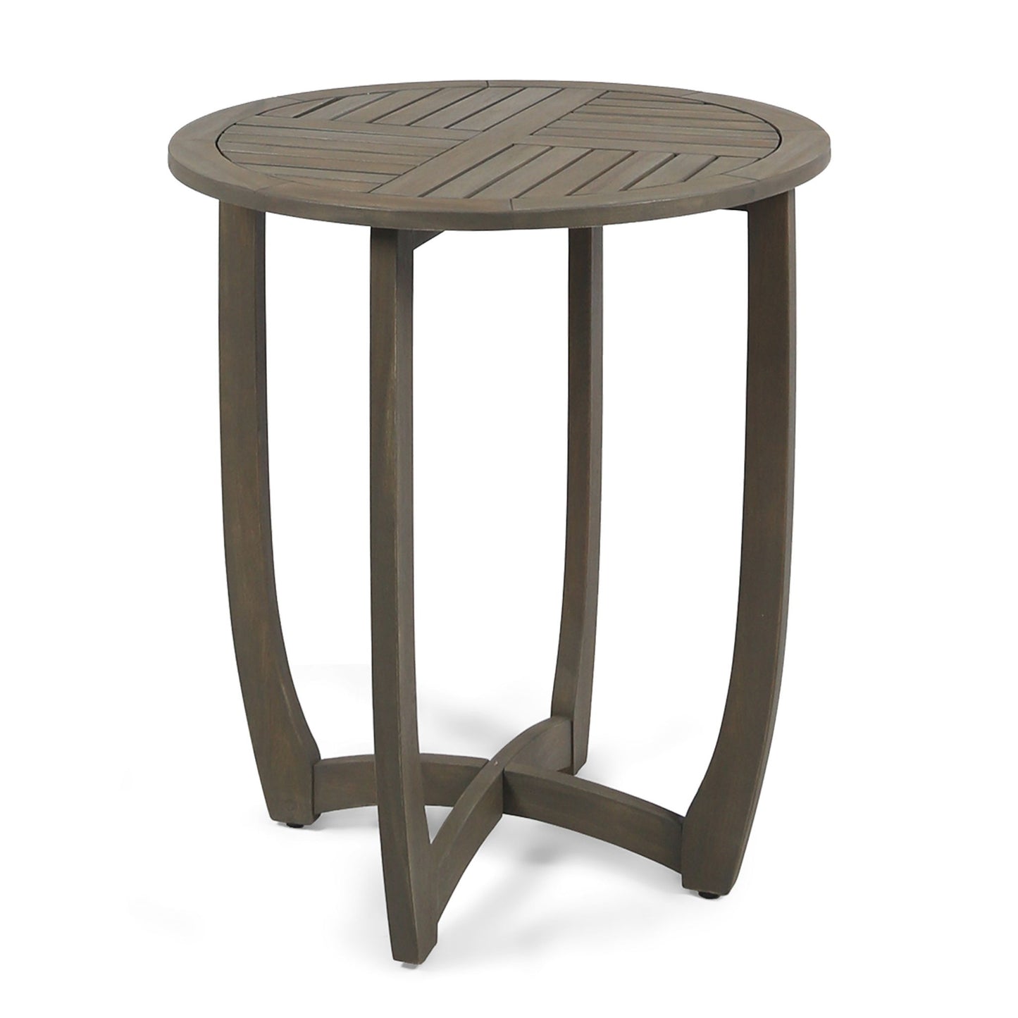 Hermosa - Rustic Circular Bistro Table - Gray Noble House