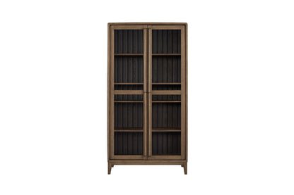 Display Cabinet - Latte / Peppercorn Bernards Furniture