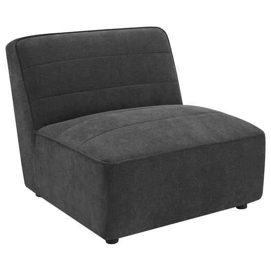 Ortega - Upholstered Armless Chair - Charcoal Furniture Max