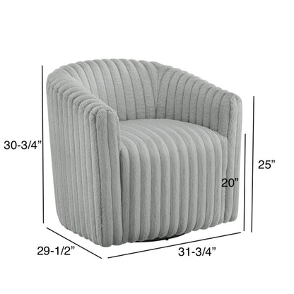 Alexa - Barrel Swivel Chair - Gray Ridgecrest Home