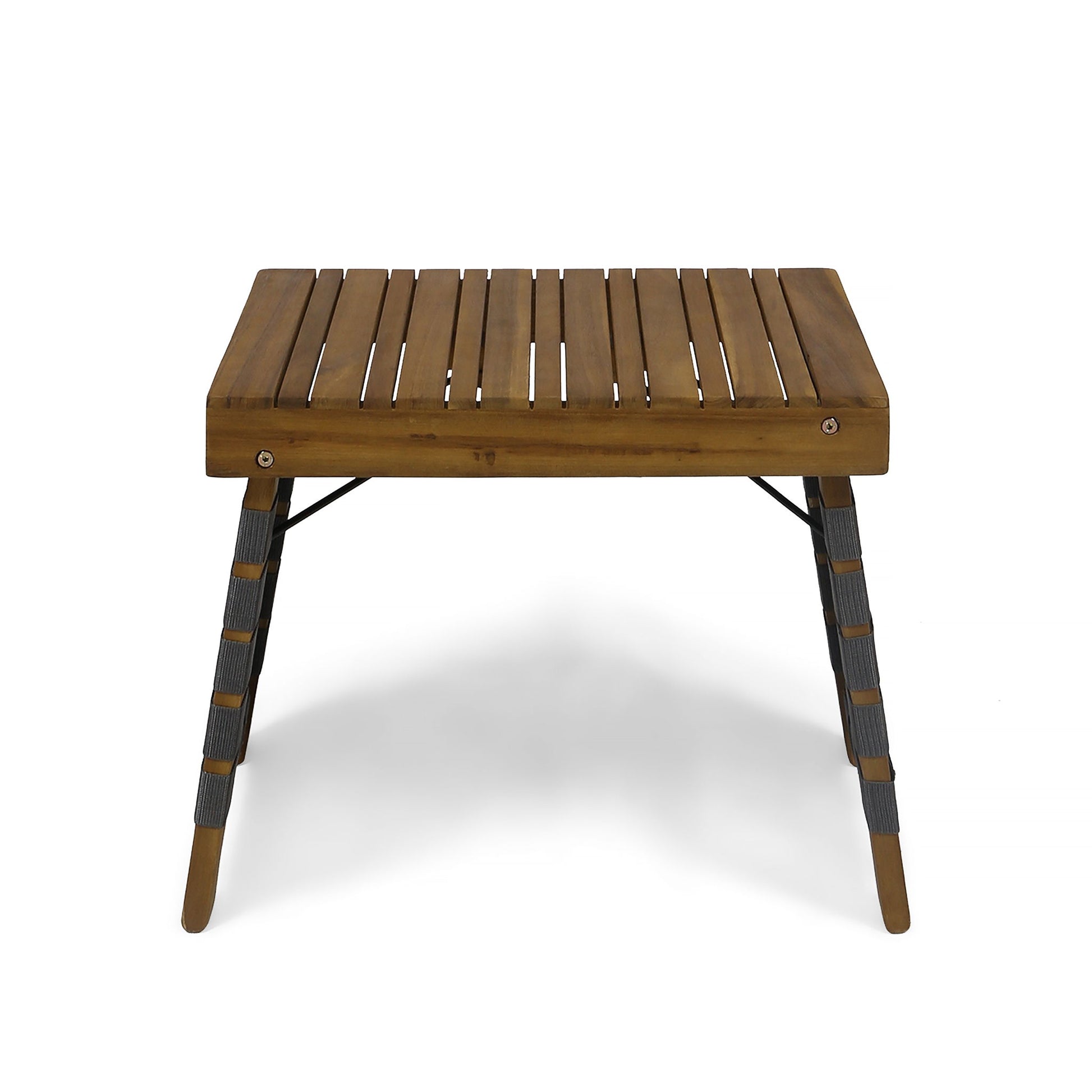 Outdoor Wooden Foldable Side Table - Teak Noble House