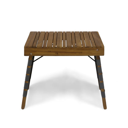 Outdoor Wooden Foldable Side Table - Teak Noble House