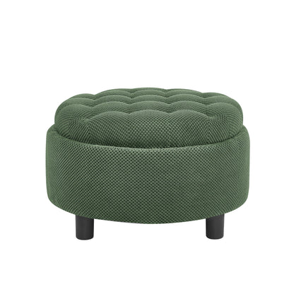 Storage Round Footstool Table Ottoman Home Essentials