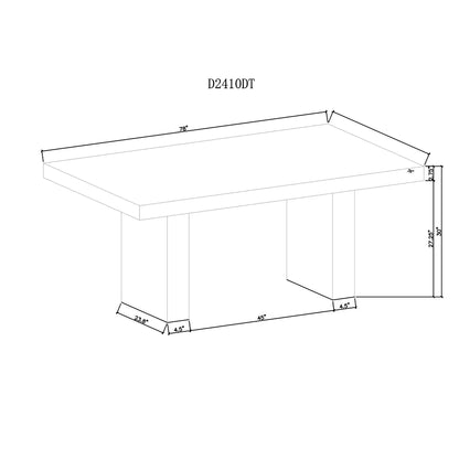 Susan - Dining Table - Gray Global Furniture USA