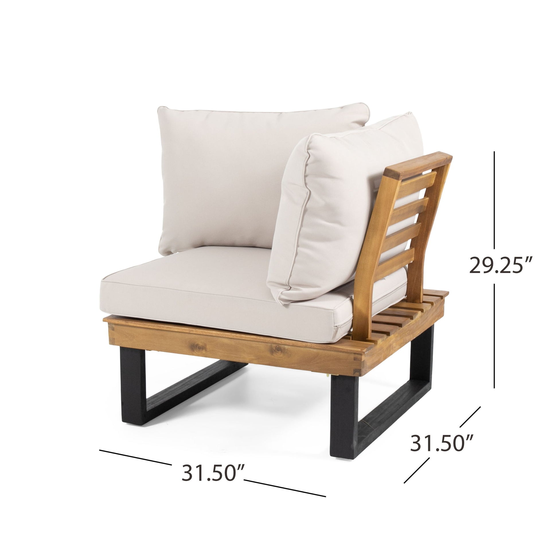 Sebastian - Corner Chair, Coffee Table - Beige Noble House