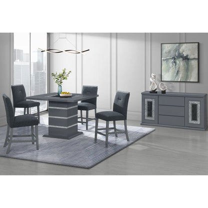 Ariya - Bar Stools (Set of 2) - Dark Grey Global Furniture USA