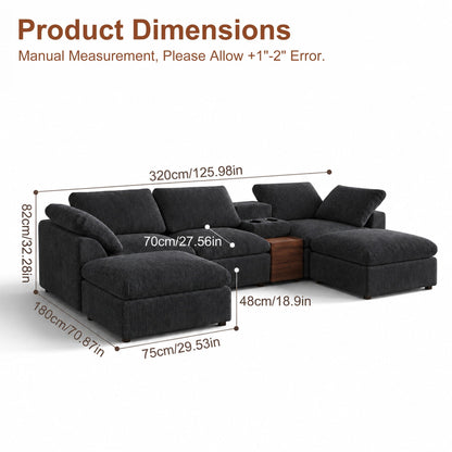 Modular Cloud Couch With Storage Console Home Essentials