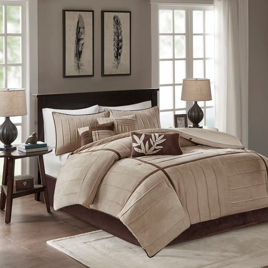 Dune - California King Piece Comforter (Set of 7) - Beige