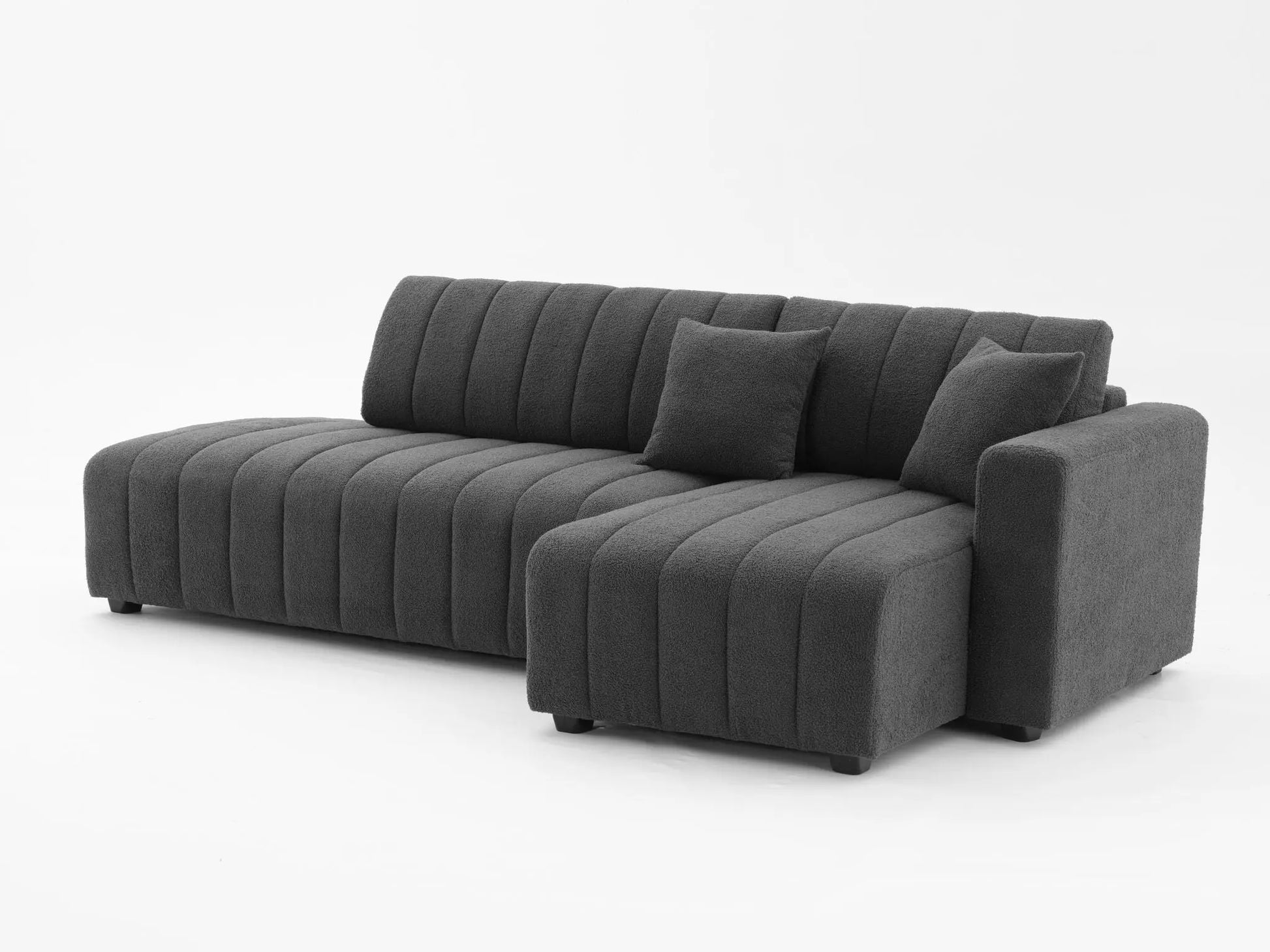 Jessica - Lamb Wool Sectional Sofa With Chaise Urban Retreats
