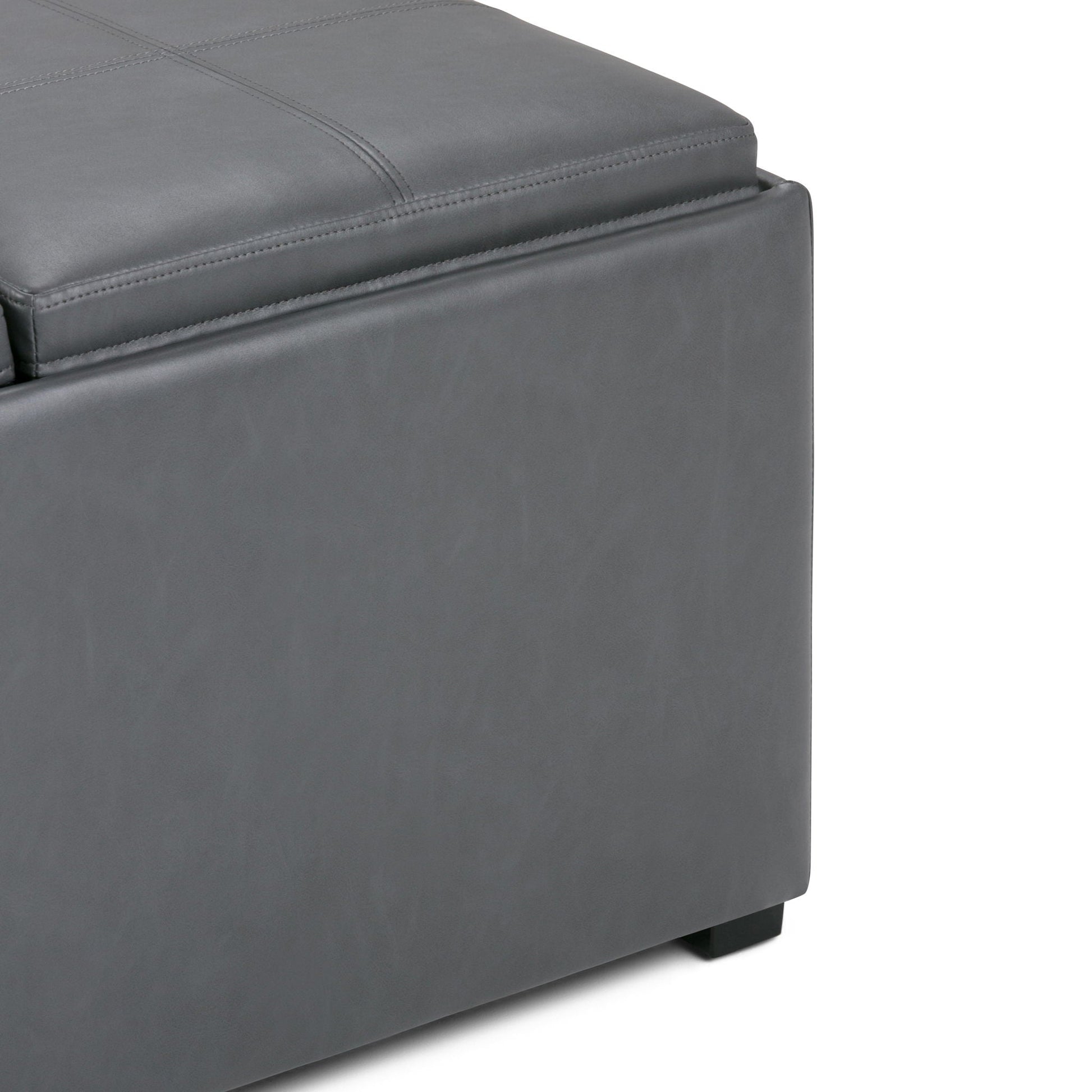 Avalon - Square Coffee Table, Storage Ottoman Simpli-Home