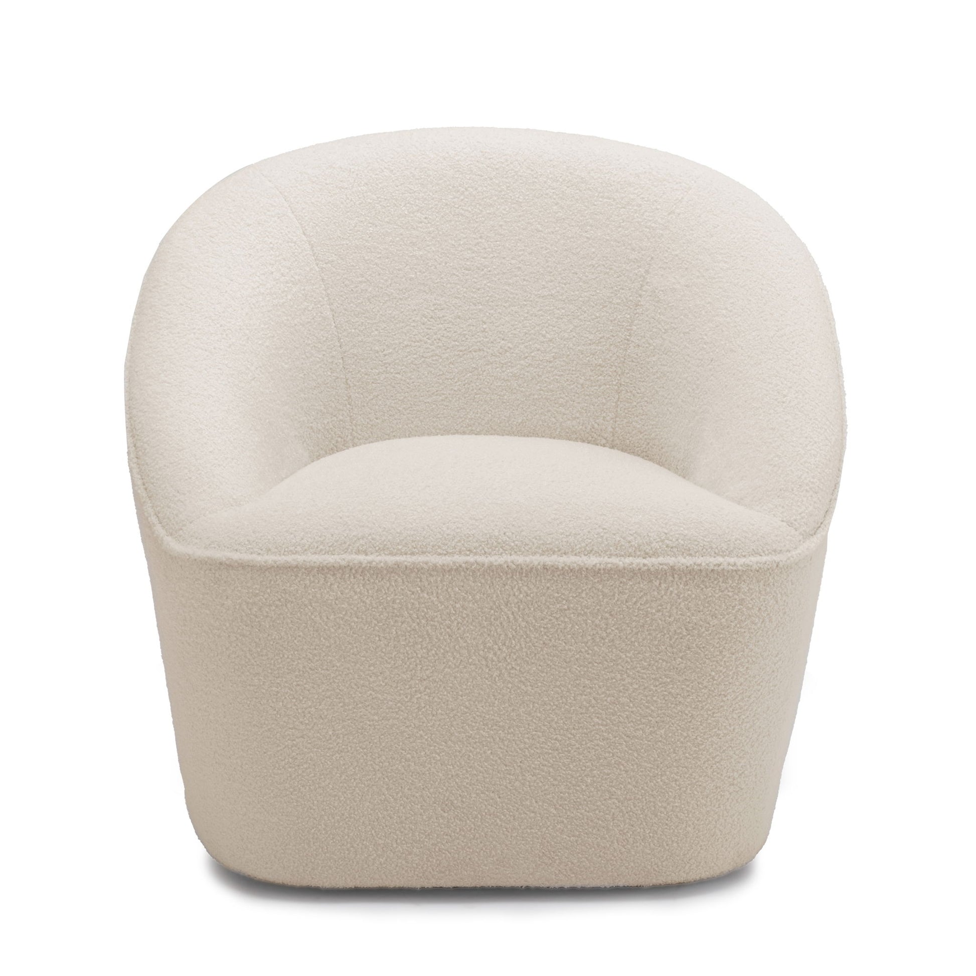 Anson - Swivel Chair With Soft Rounded Back - Off White Home Essentials