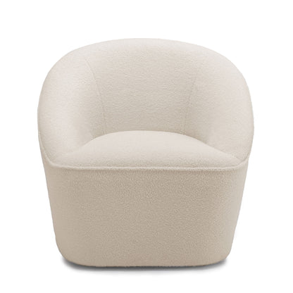 Anson - Swivel Chair With Soft Rounded Back - Off White Home Essentials