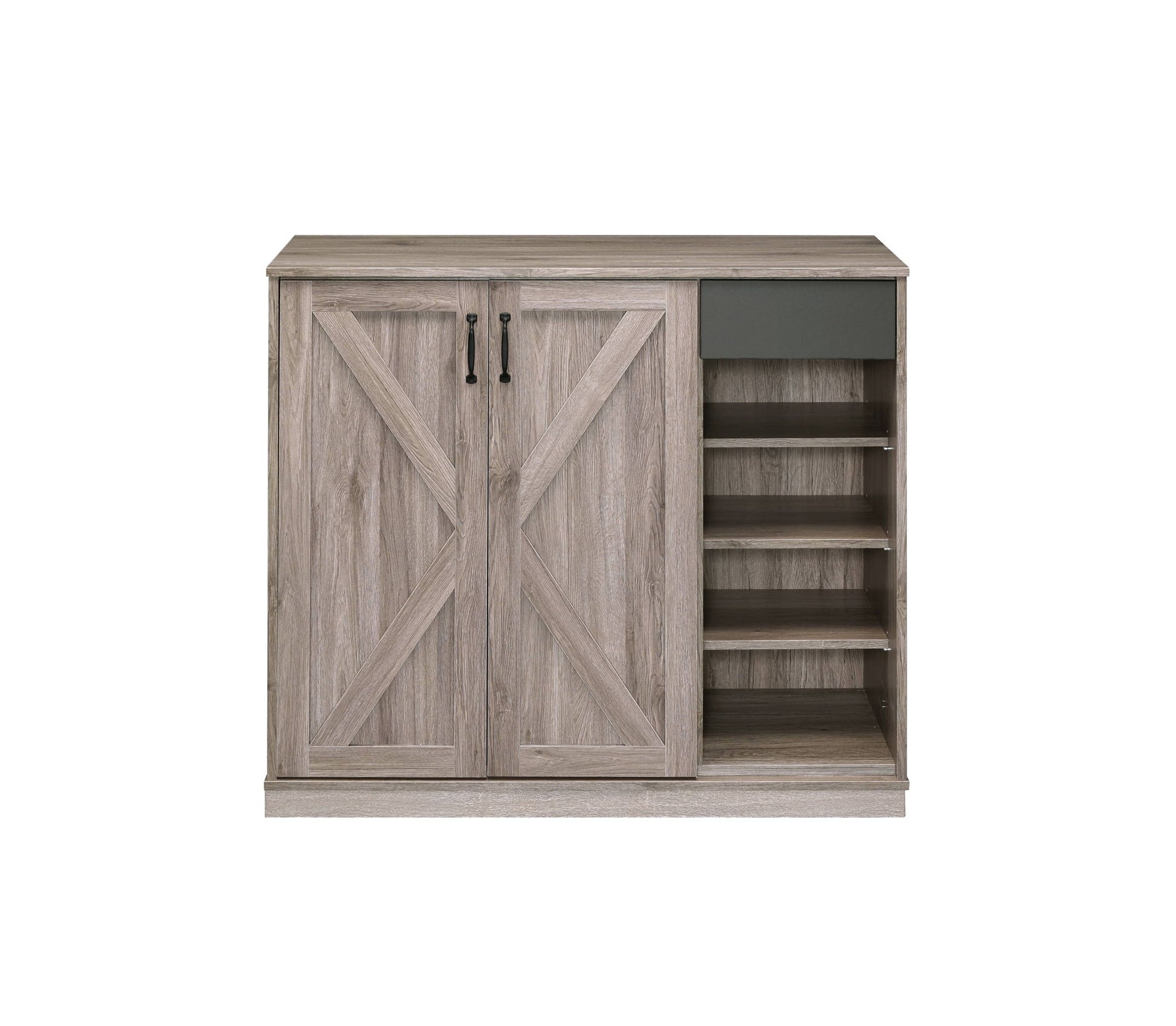 Toski - Shoe Cabinet - Rustic Gray Oak Acme