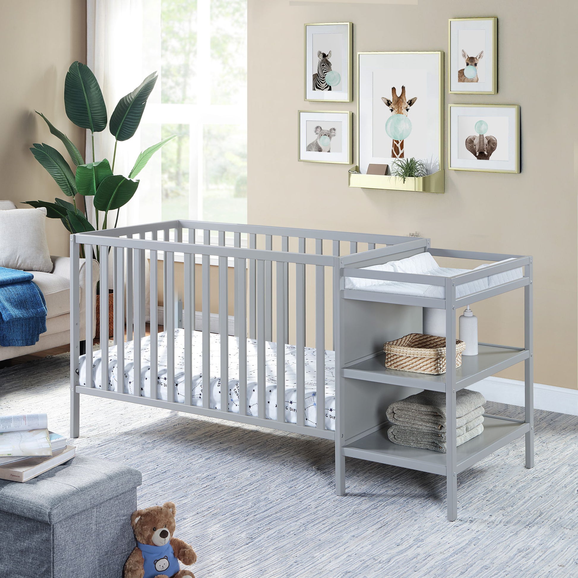 Palmer - 3-in-1 Convertible Crib / Changer Combo Suite Bebe