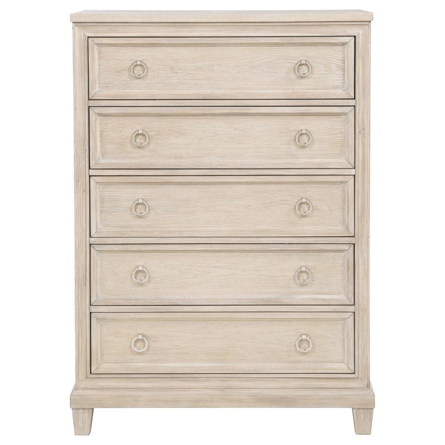 Pembroke - 5-Drawer Chest Of Drawers - Washed Oak Coaster Fine Furniture