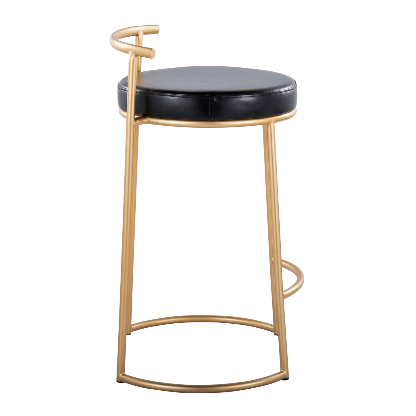 Fuji - Round Contemporary Fixed Height Counter Stool (Set of 2) Lumi Source