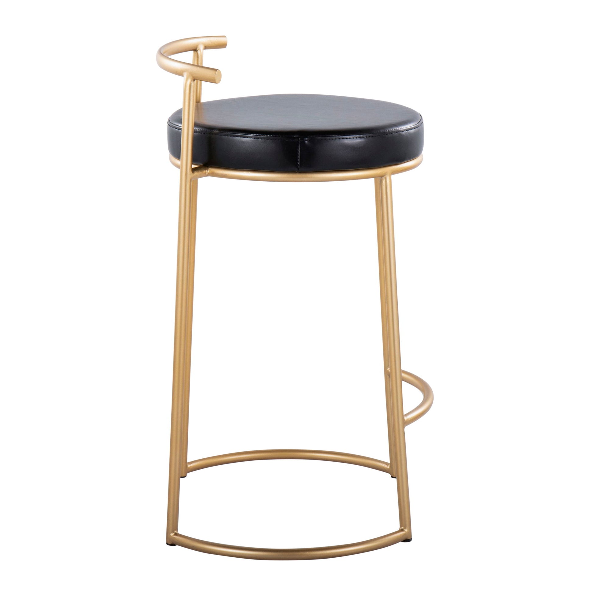 Fuji - Round Contemporary Fixed Height Counter Stool (Set of 2) Lumi Source
