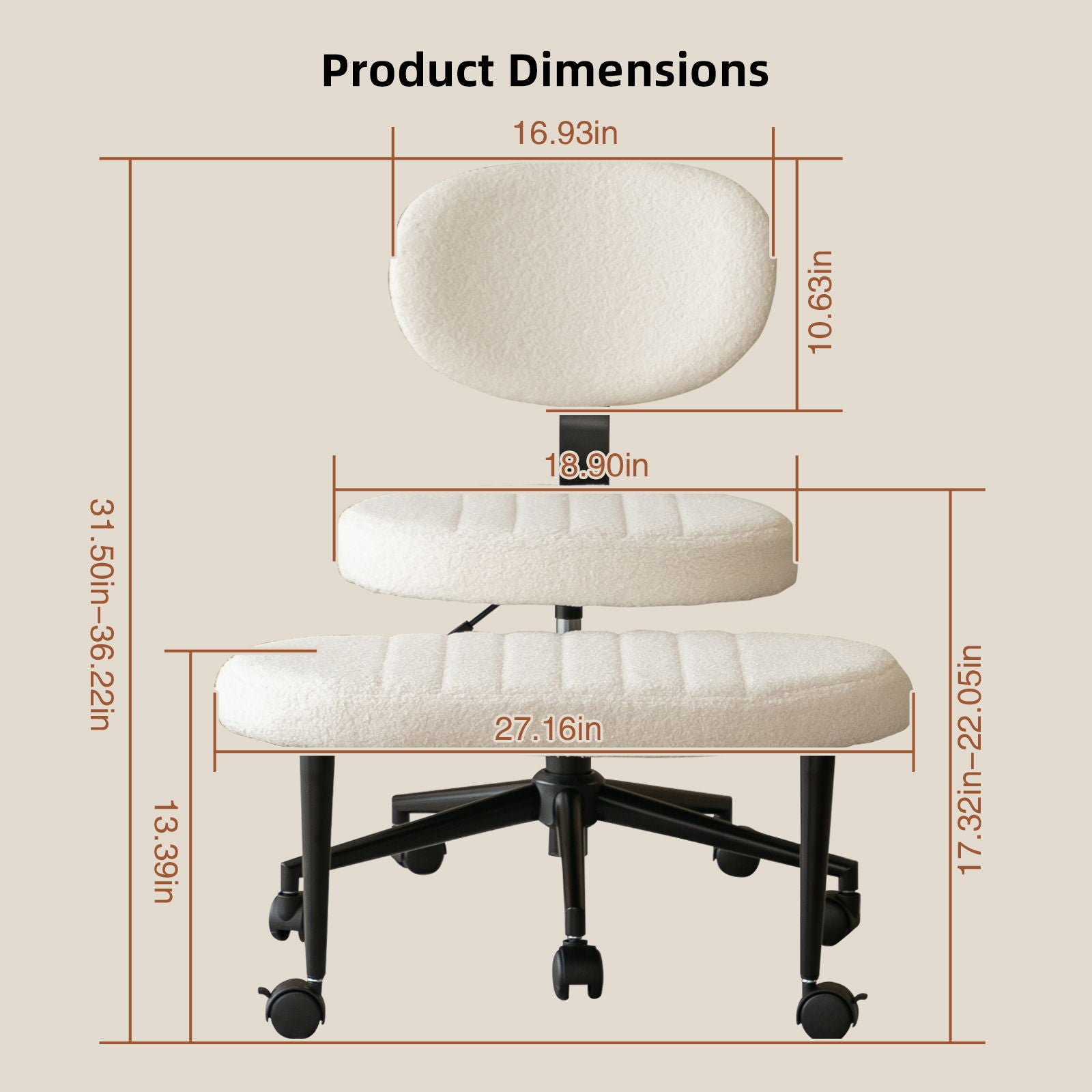 Ergonomic Cross Legged Office Chair With Back Support Home Essentials