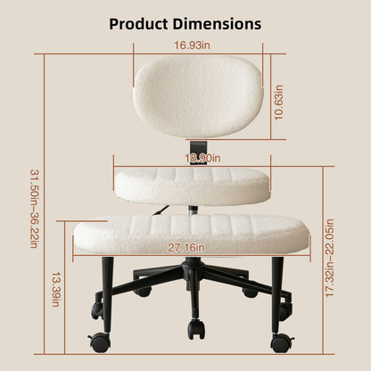 Ergonomic Cross Legged Office Chair With Back Support Home Essentials