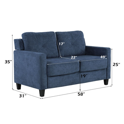 2 Seater Loveseat - Navy Acme