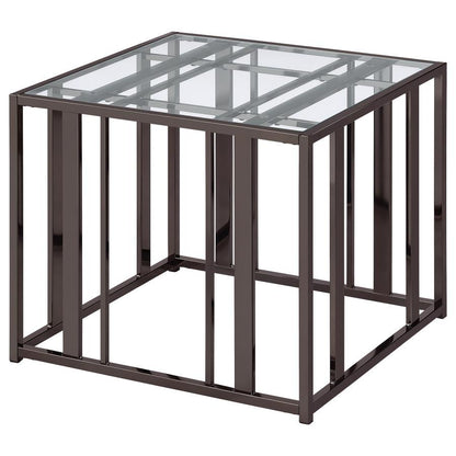 Adri - Rectangular Glass Top Side End Table Coaster Fine Furniture