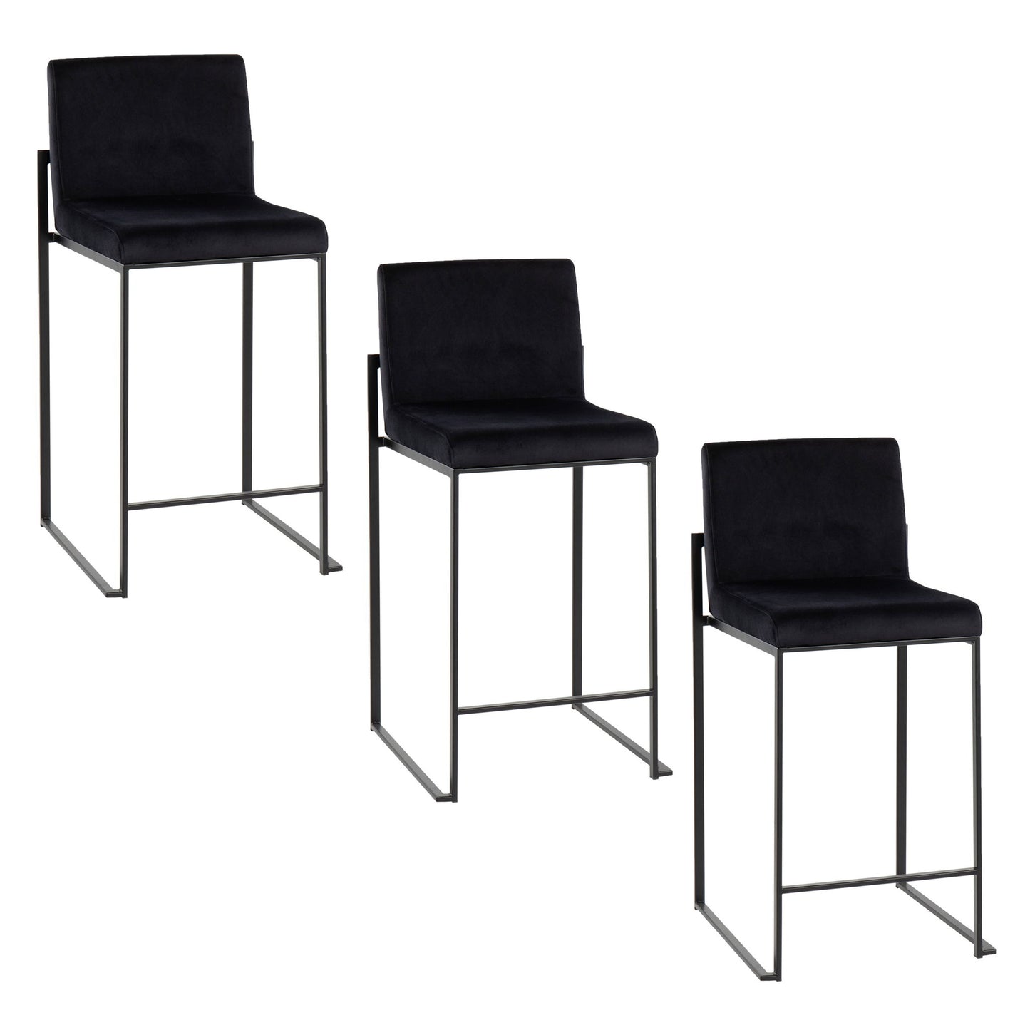 Fuji - Contemporary Modern Elegance, High Back Counter Stool Lumi Source
