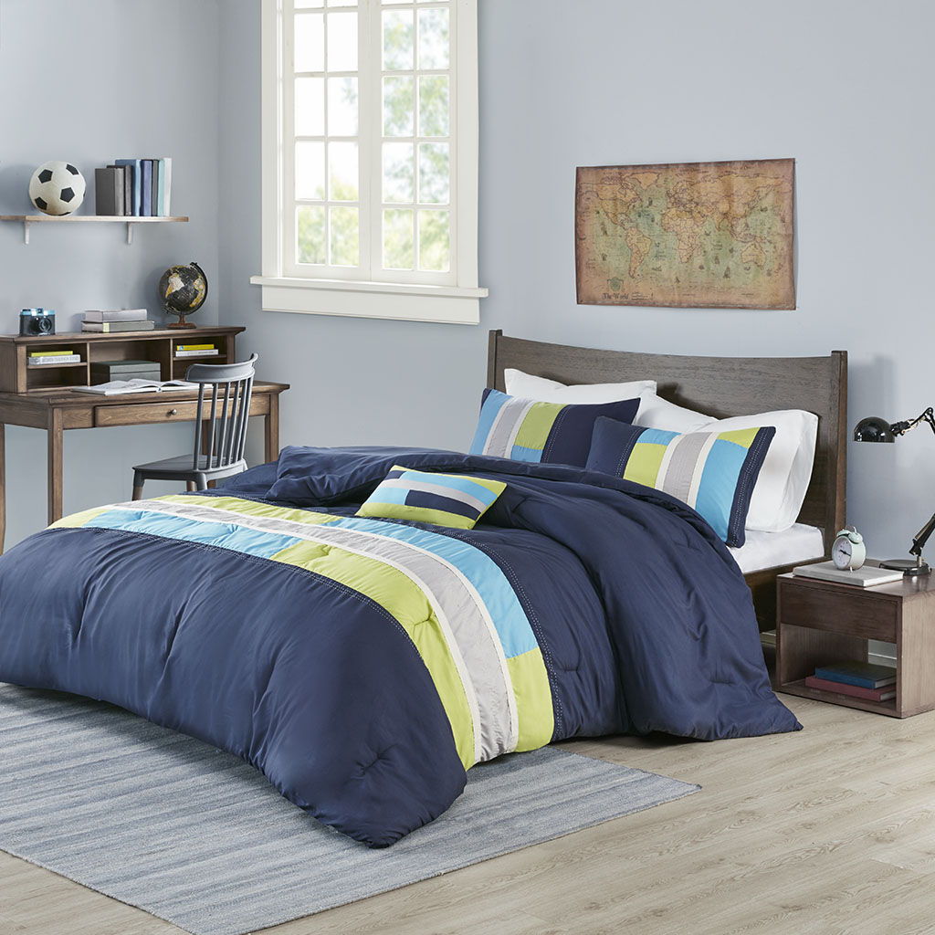 Pipeline - Twin Comforter Set - Navy