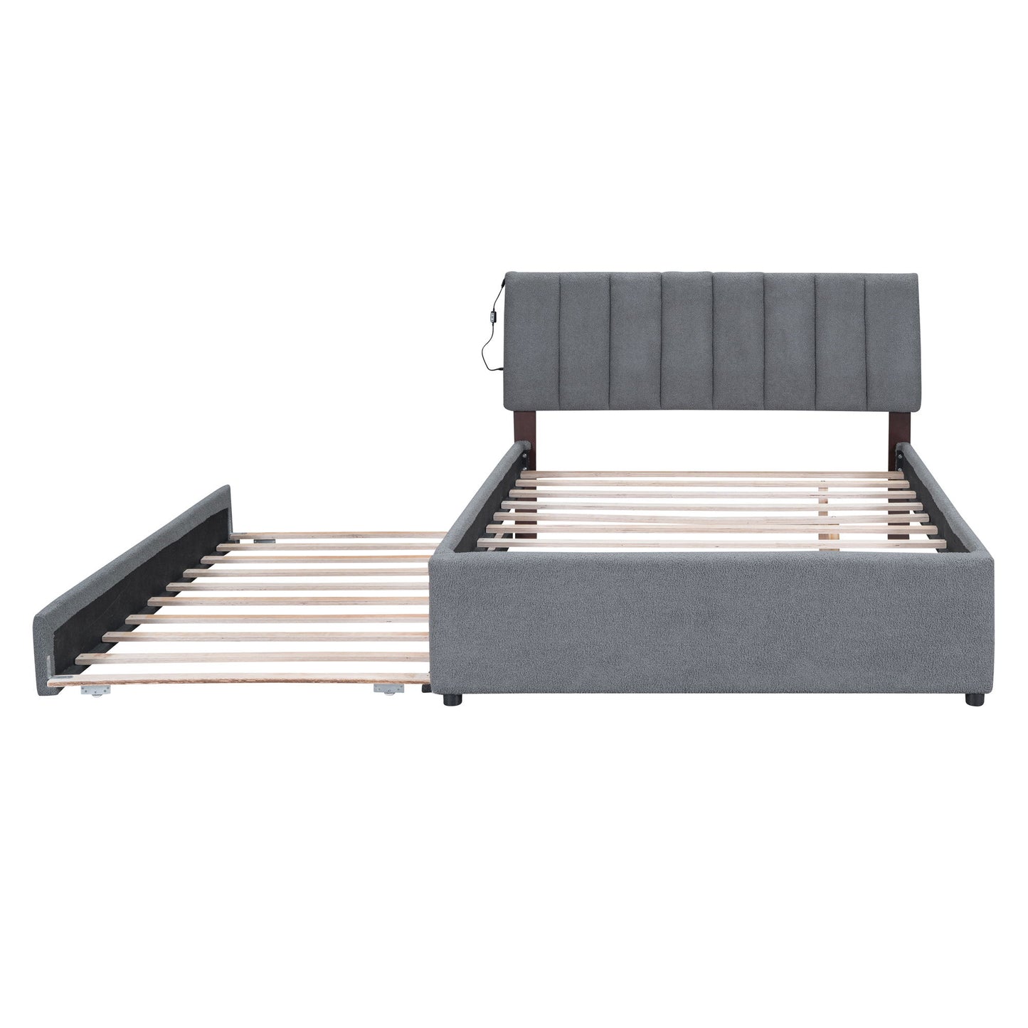 Upholstered Platform Bed With Trundle Halcyon Home