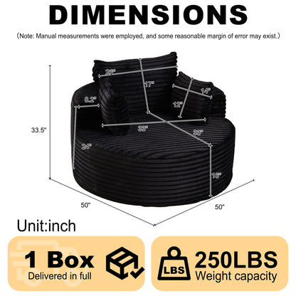 Modern Single Sofa With Backrest Pillow For Living Room Home Essentials