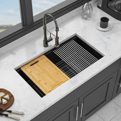 Quartz Kitchen Sink, Composite Workstation, Undermount Daily Nest