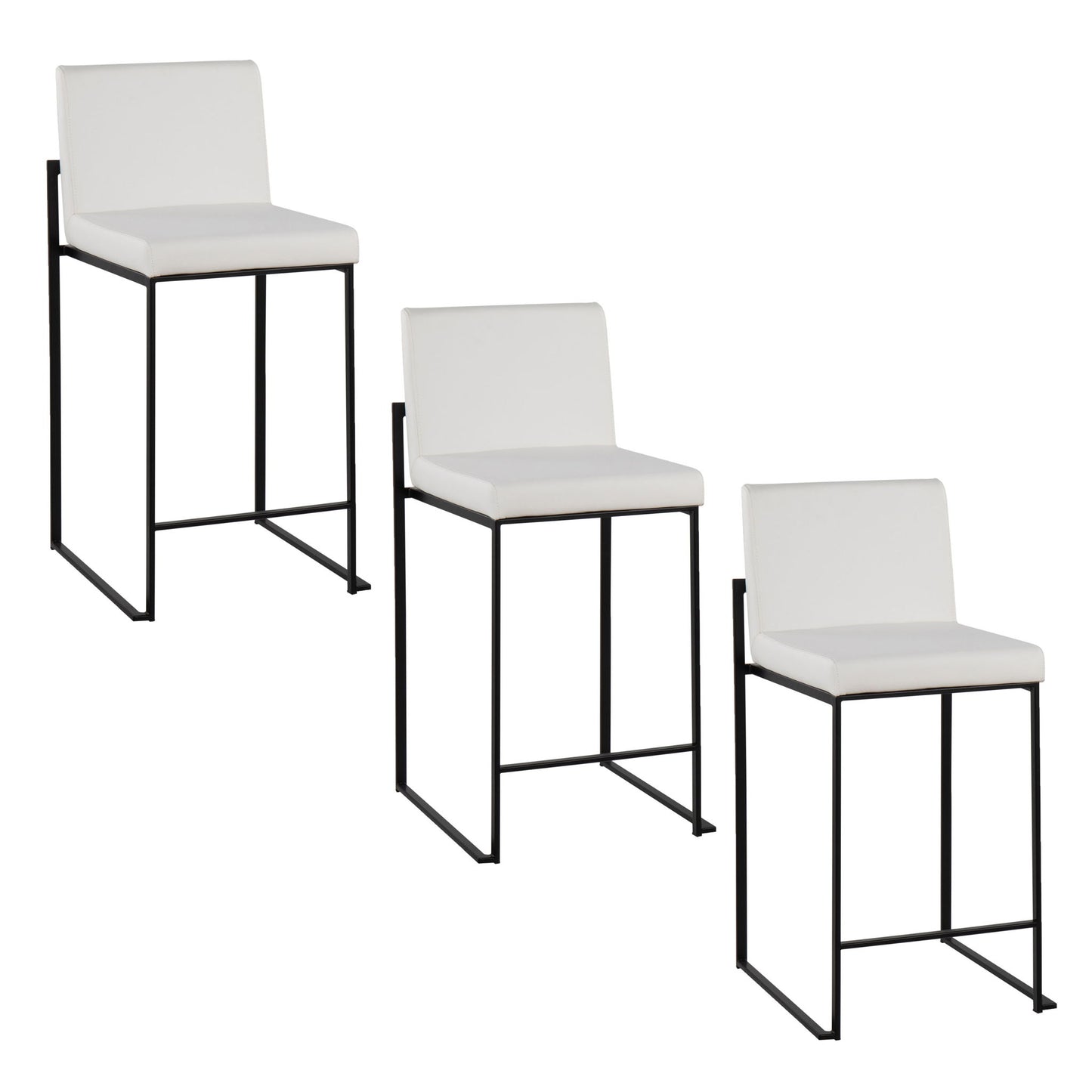 Fuji - Contemporary Modern Elegance, High Back Counter Stool Lumi Source