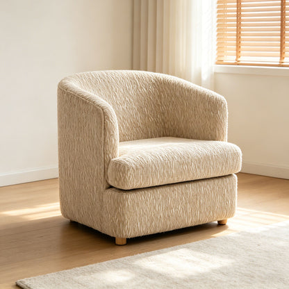 Arm Lounge Chair With Removable Seat Cushion - Light Brown Home Essentials