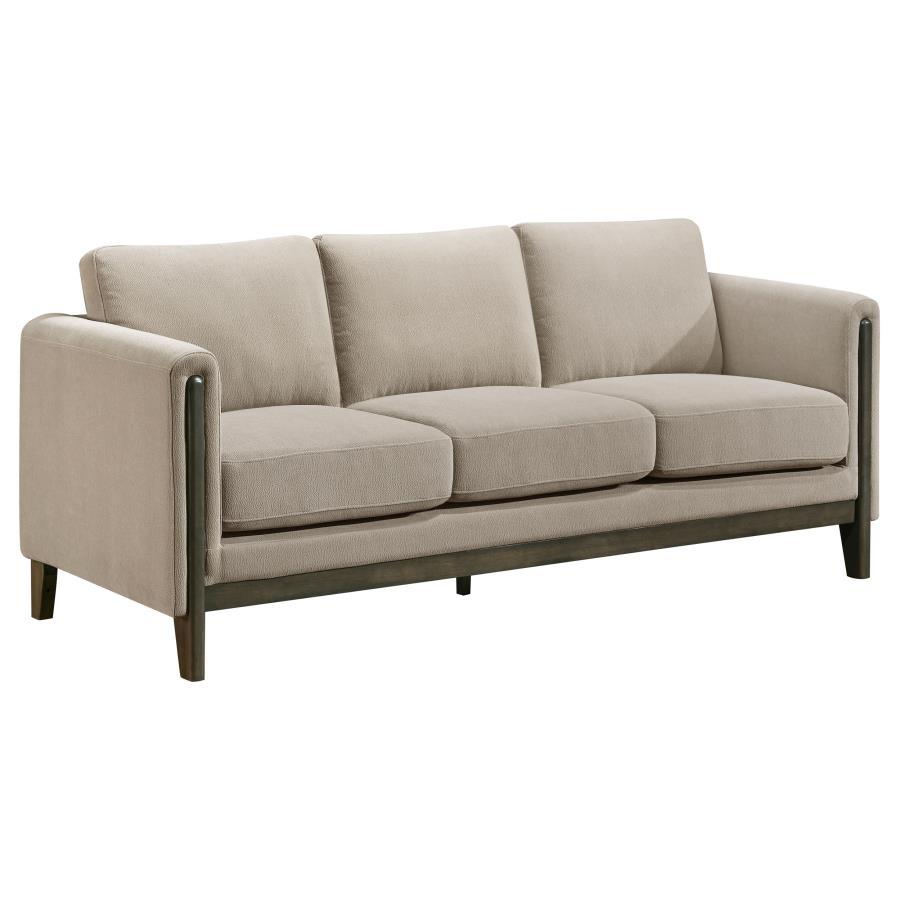 Islington - Fabric Upholstered Panel Arm Sofa - Taupe Coaster Fine Furniture