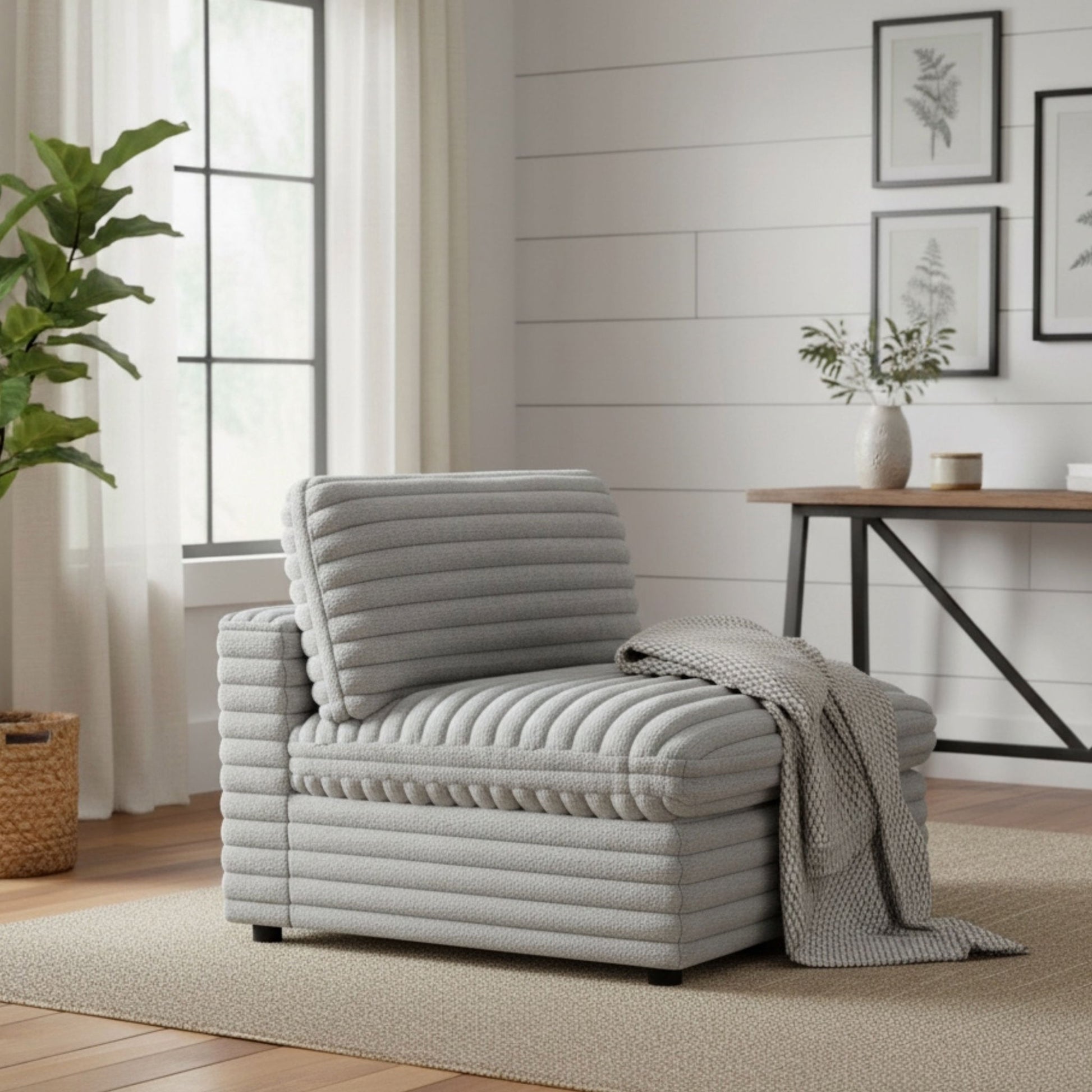 Jenny - Armless Slipper Chair - Gray Ridgecrest Home