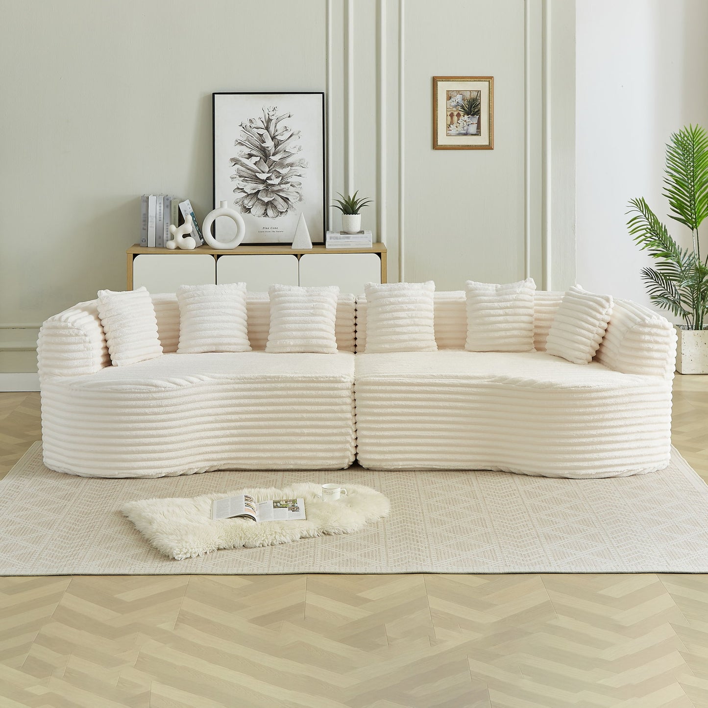 Sectional Sofa, Oversized 4 Seater With Deep Seat Design Home Essentials