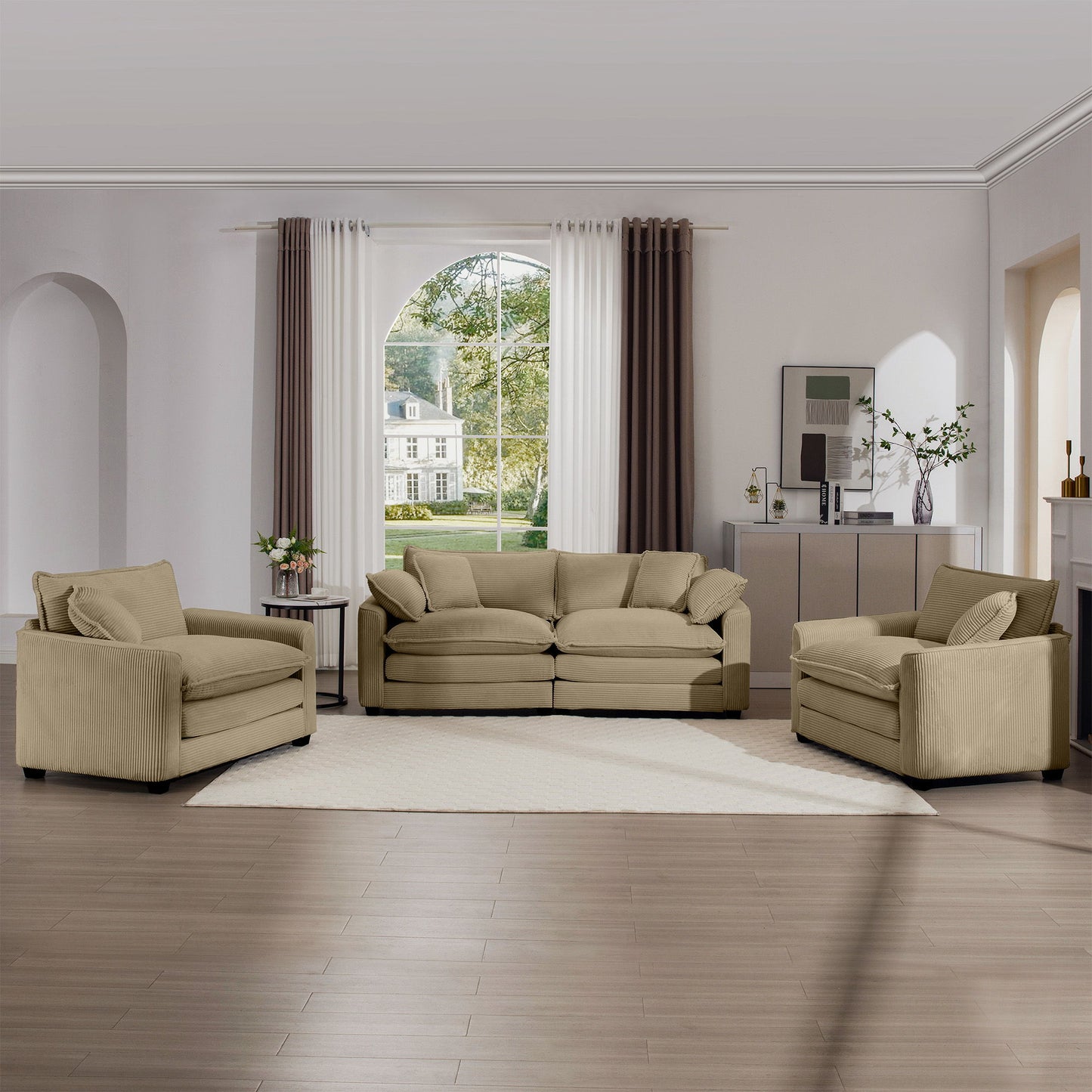 Elegant Oversized Sectional Sofa Set With Deep Seats And Flexible Layout Home Essentials