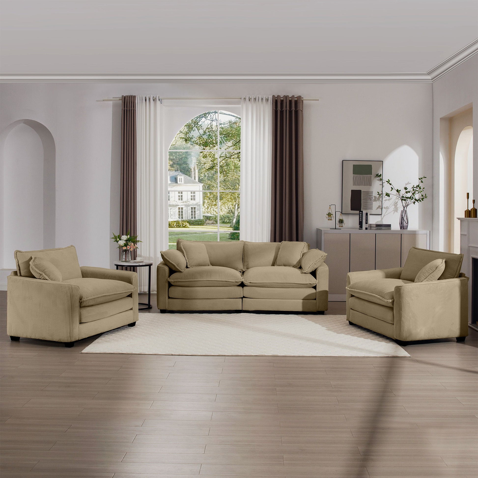 Elegant Oversized Sectional Sofa Set With Deep Seats And Flexible Layout Home Essentials