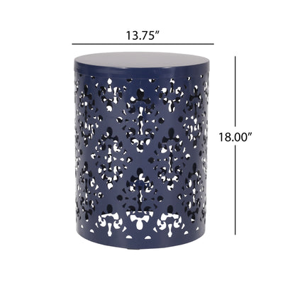 Outdoor Metal Modern Design End Table Noble House