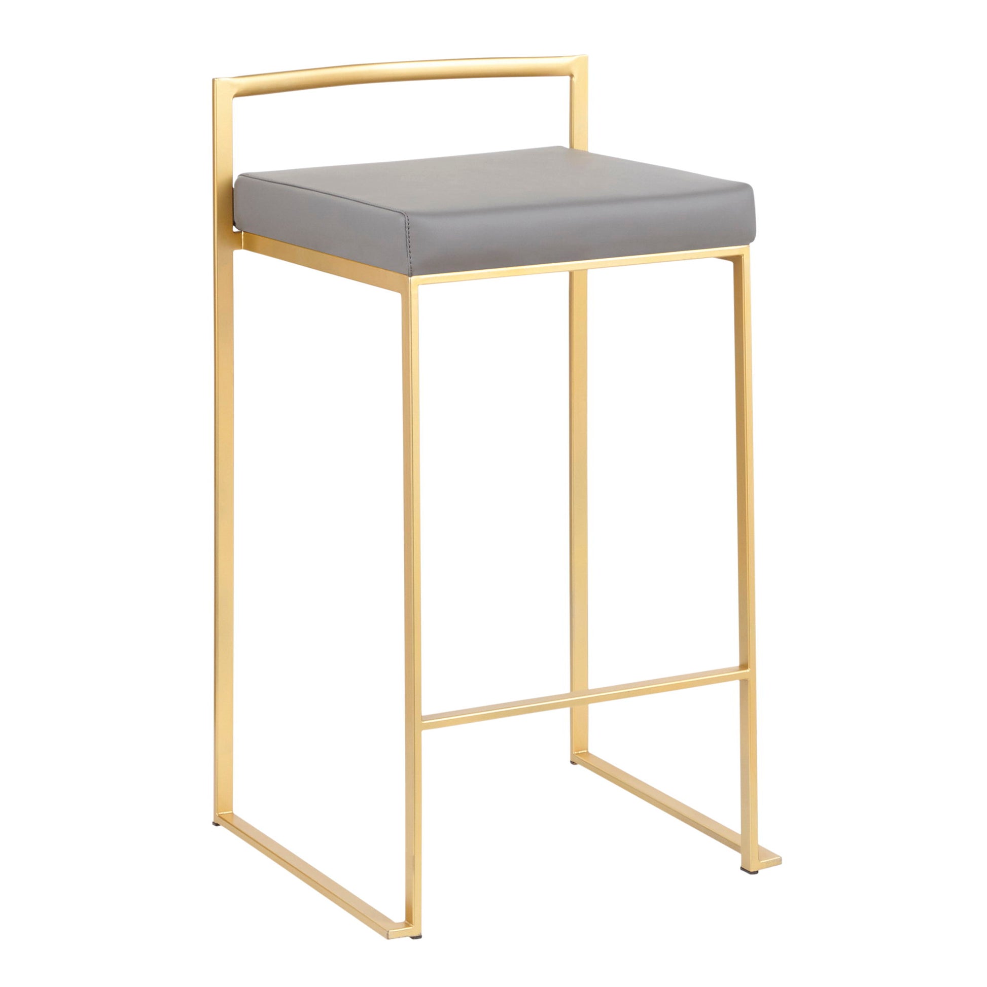Fuji - Contemporary / Glam Design Counter Stool (Set of 2) Lumi Source