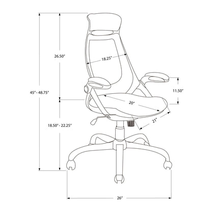 Office Chair, Adjustable Height, Swivel, Ergonomic, Armrests, Contemporary & Modern 8th Street