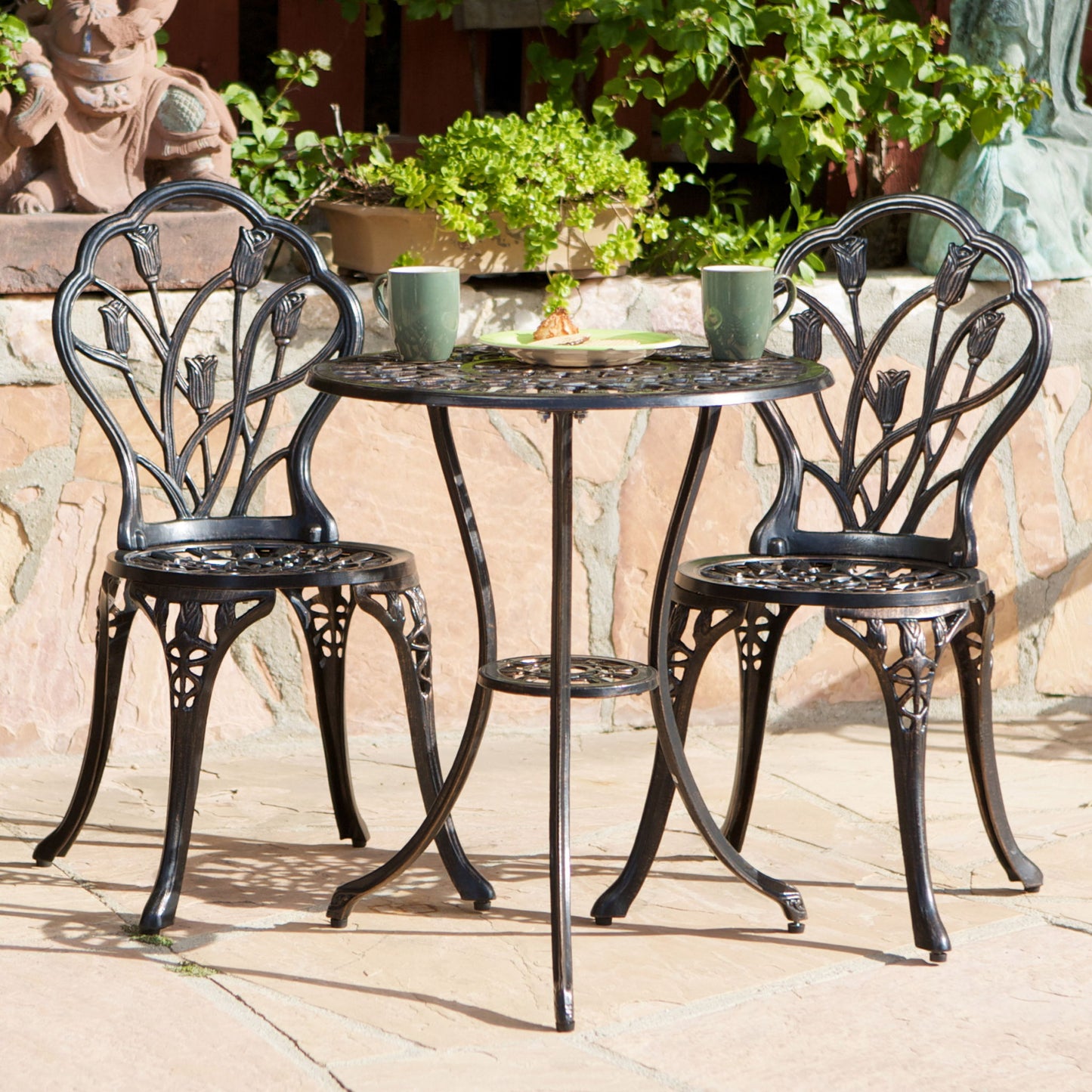 Nassau - Cast 3 Piece Bistro Set Noble House
