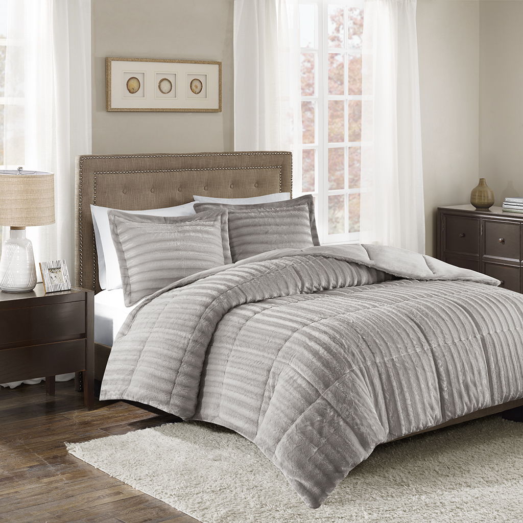 Duke - King Comforter Mini Set - Gray