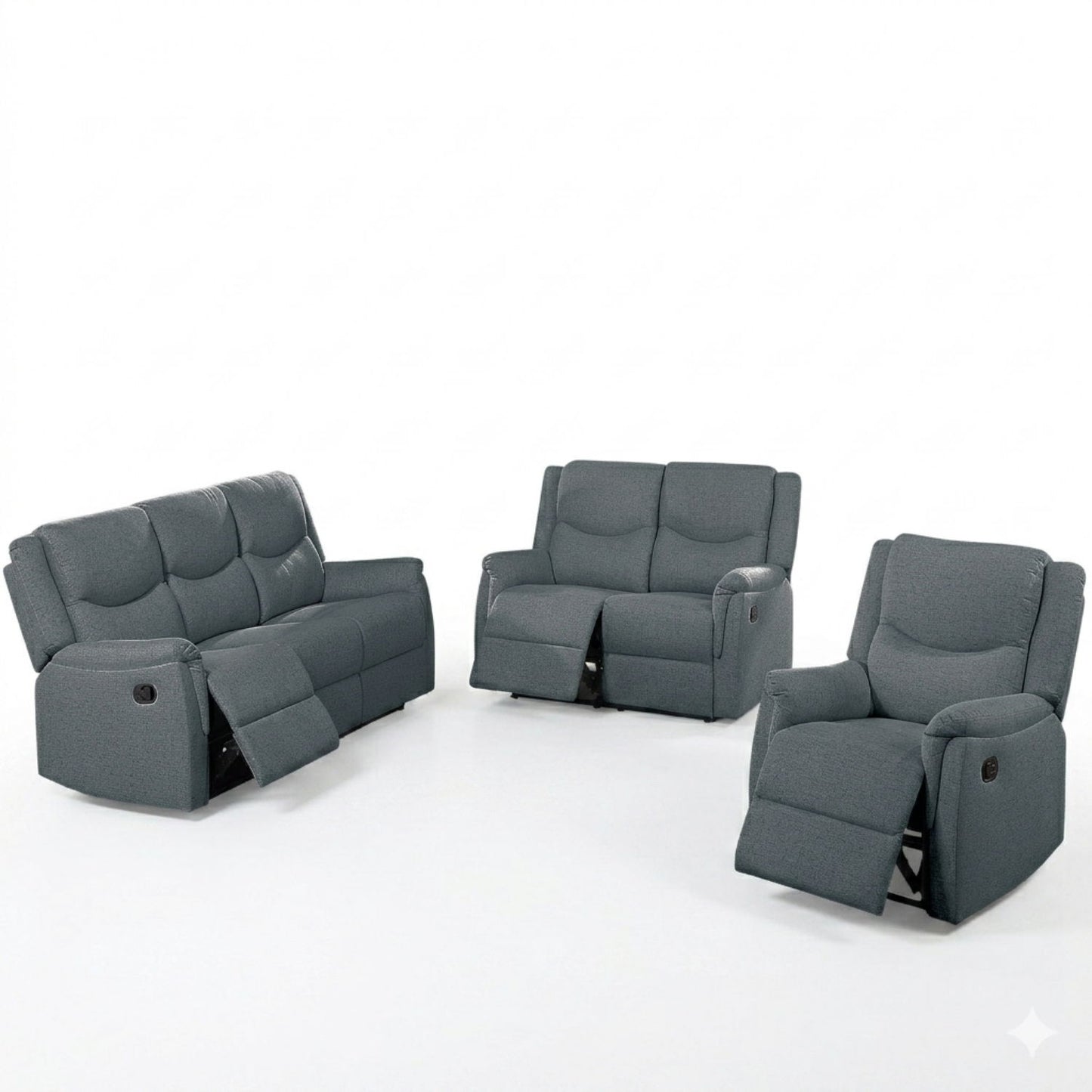 Modern Style Living Room Set, Manual Motion Home Essentials
