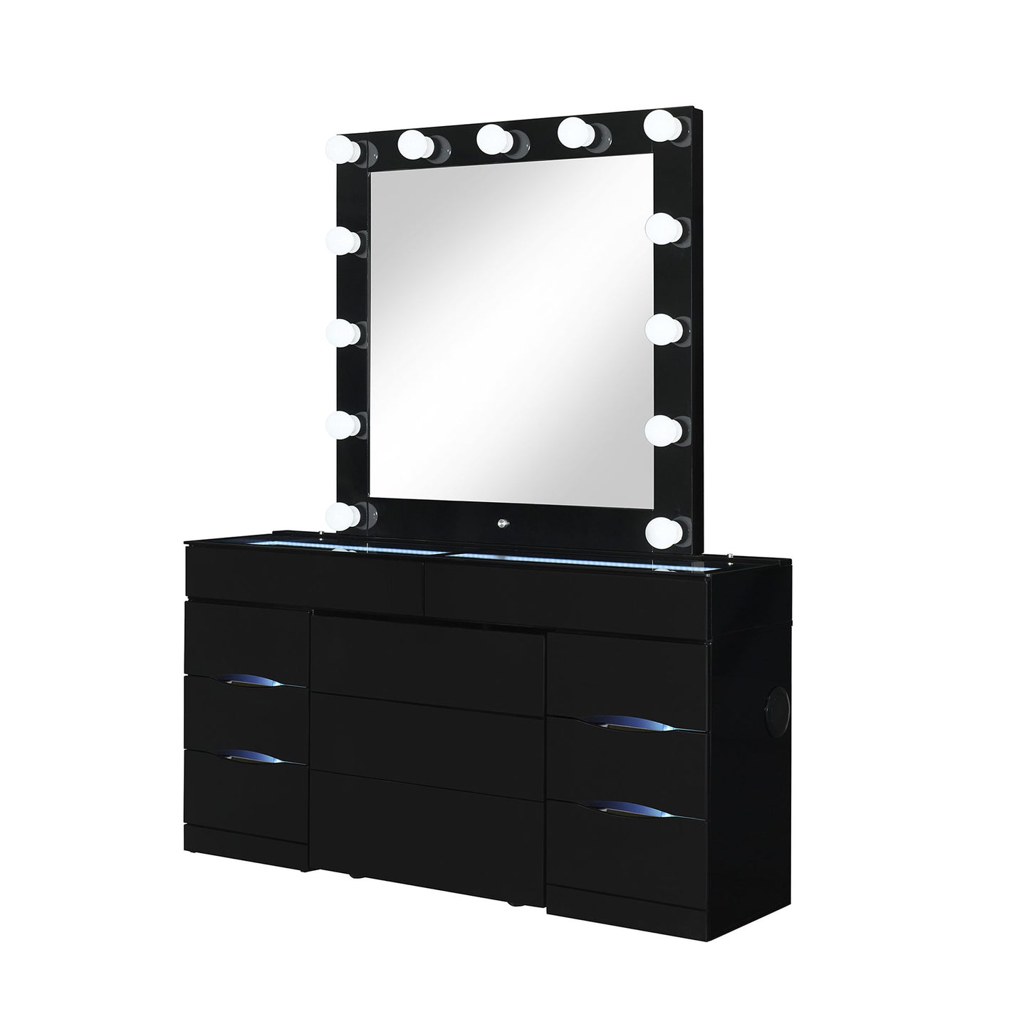 Elisa - Vanity Set With Stool And LED Bulbs Global Furniture USA