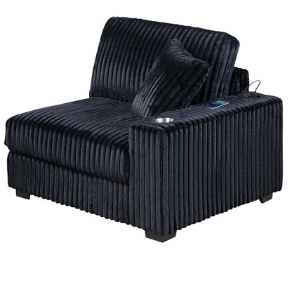 Contemporary Style Chair With Cup Holder Armrest Home Essentials